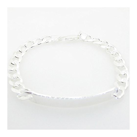 Curb Link ID Bracelet Necklace Length - 8 inches Width - 8mm 1