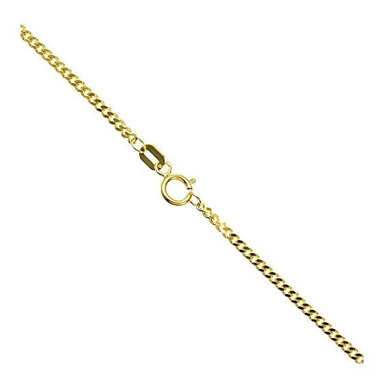 14K YELLOW Gold SOLID ITALY CUBAN Chain - 18 Inches Long 1.7MM Wide 1