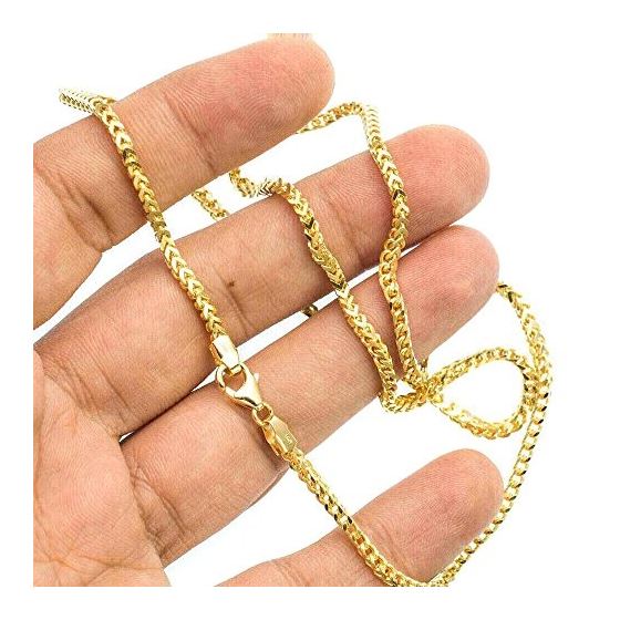 14K YELLOW Gold SOLID FRANCO Chain - 22 Inches Long 2.5MM Wide 3