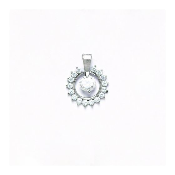 14K Gold Surrounded by Love Pendant with CZ PW91