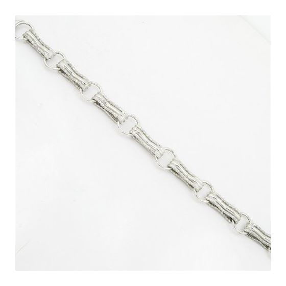 Womens Sterling silver Circular multi link bracelet 3