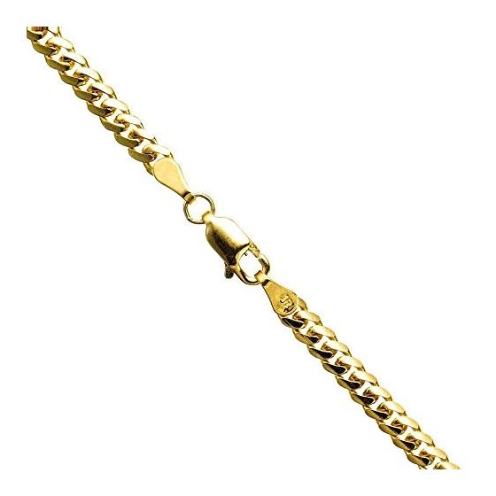 14K YELLOW Gold SOLID ITALY CUBAN Chain - 20 Inches Long 3.5MM Wide 1