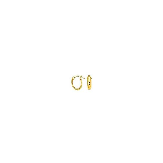 14K Yellow Gold Ladies Hoop Earrings F108