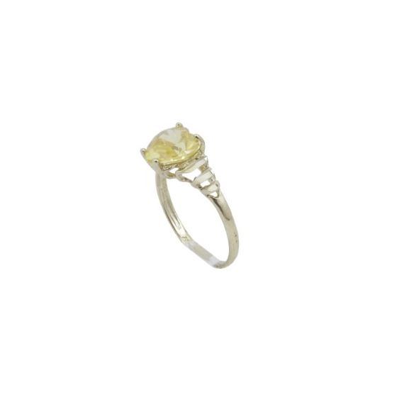 10k Yellow Gold Syntetic yellow gemstone ring ajr32 Size: 7.25 1