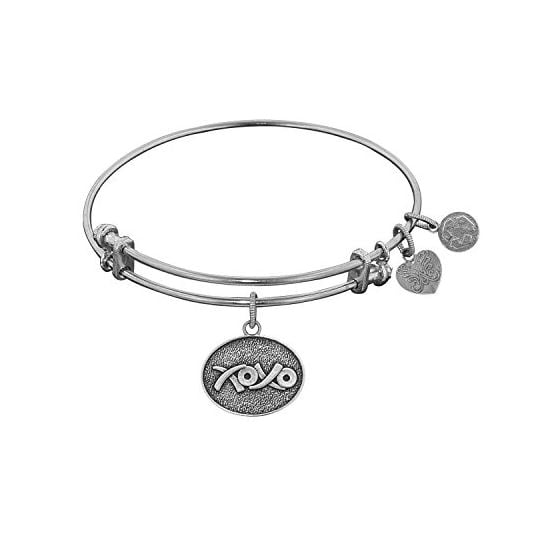 Angelica Ladies Love and Hearts Collection Bangle Charm 7.25 Inches (Adjustable) WGEL1040