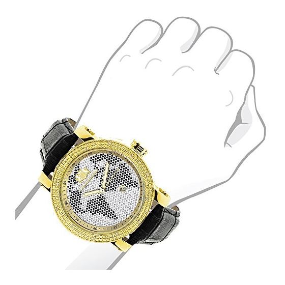 LUXURMAN Watches Worldface Mens VS Diamond Watch-3