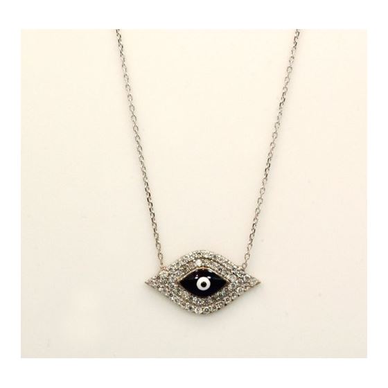 "Celebrity Designer Evil Eye Sterling Silver Necklace EE03