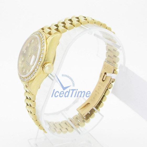 Rolex Datejust Champagne Dial Automatic Yellow Gold Ladies Watch 3
