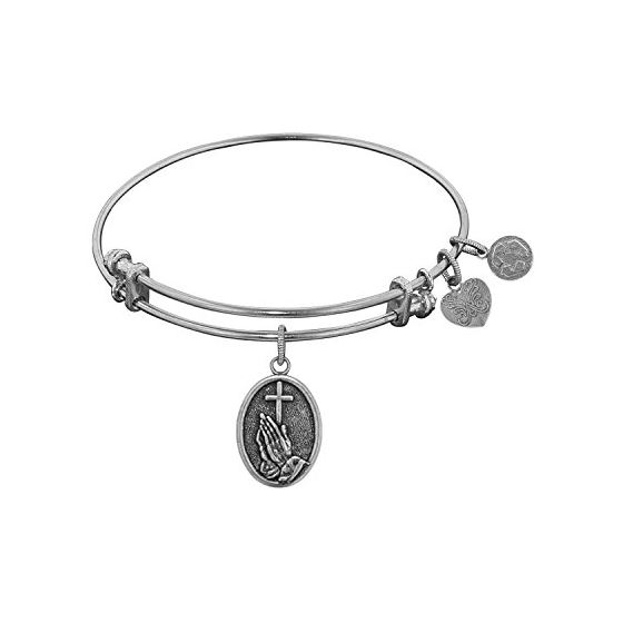 Angelica Ladies Religious Collection Bangle Charm 7.25 Inches (Adjustable) WGEL1103