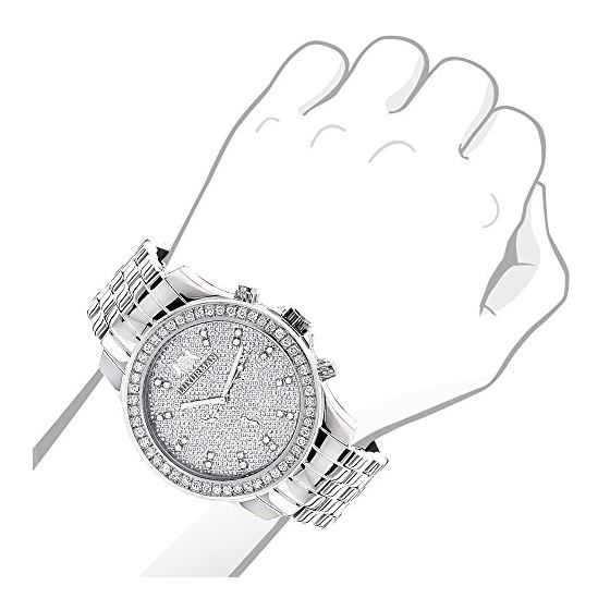 Mens Diamond Watches: LUXURMAN Diamond Watch 2.5ct Water-Resistant to 30 m 3