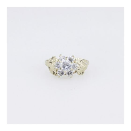 10k Yellow Gold Syntetic white gemstone ring ajr21 Size: 9.5 3