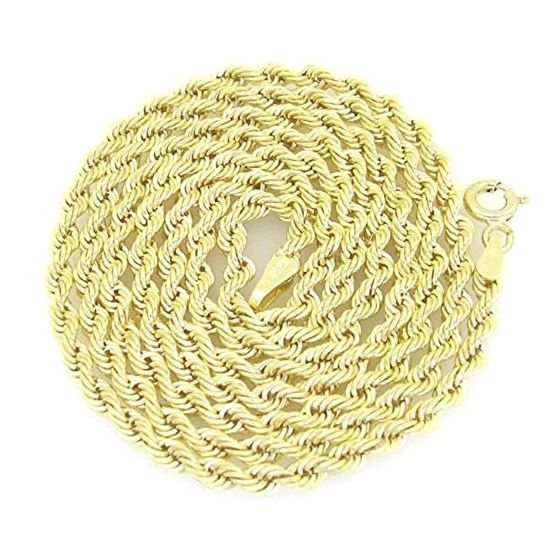 10K Yellow Gold hollow rope chain GC6 1