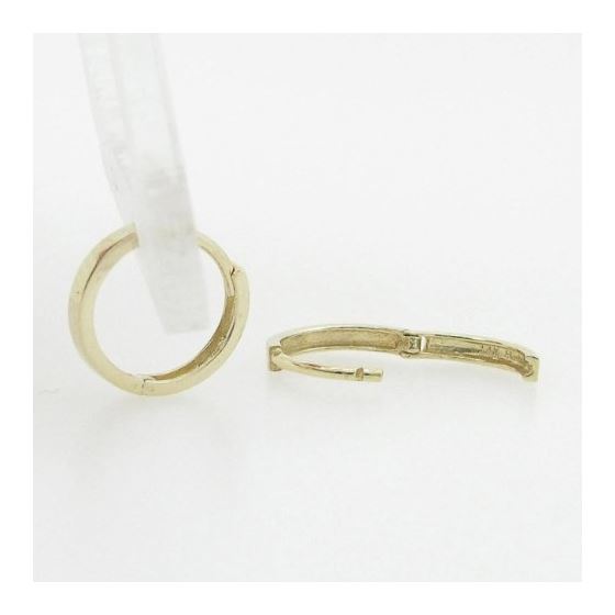 womens bp40 fancy earrings 14K yellow gold italian ball stud huggie hoop 3