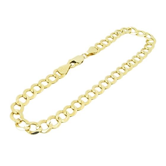 Mens 10k Yellow Gold figaro cuban mariner link bracelet AGMBRP27 8 inches long and 6mm wide 1