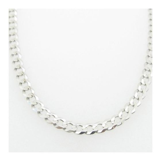 Mens White-Gold Cuban Link Chain Length - 20 inches Width - 3mm 3