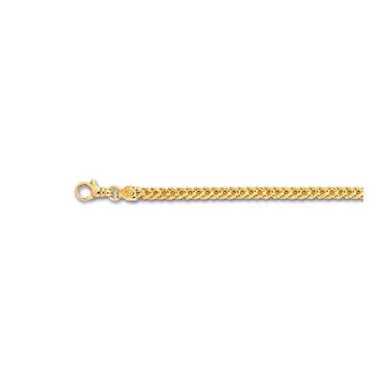 "14K Yellow Gold Square Franco Chain 26"" inches long x3.9mm wide"