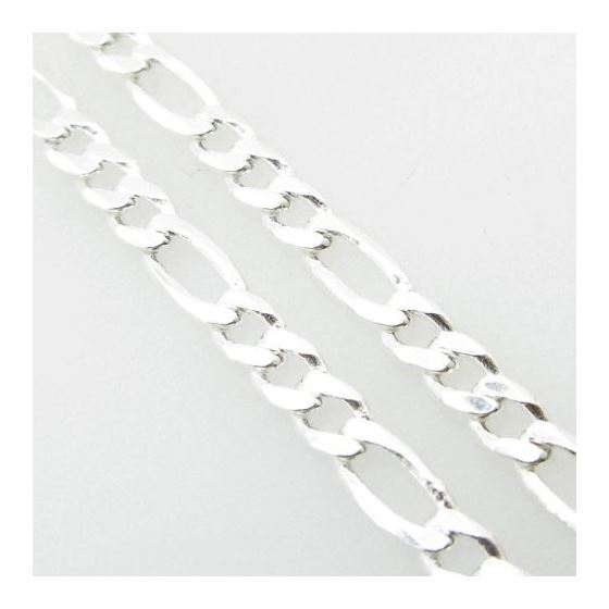 Silver Figaro link chain Necklace BDC86 3