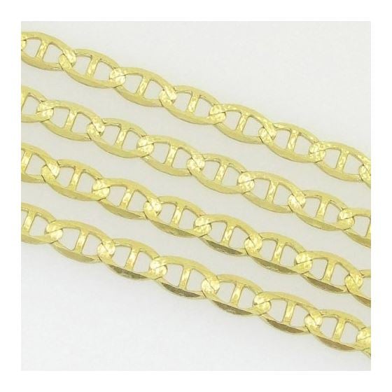 10K Yellow Gold diamond cut mariner chain GC78 3