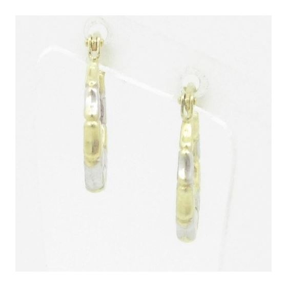 Ladies 10K Gold and .925 Italian Sterling Silver Earrings Stud Hoop Huggie Ball Fashion Dangle Swag 