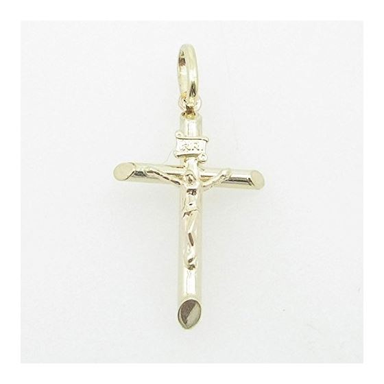 Mens 10K Yellow Gold jesus cross Length - 1.22 inches Width - 16mm 1