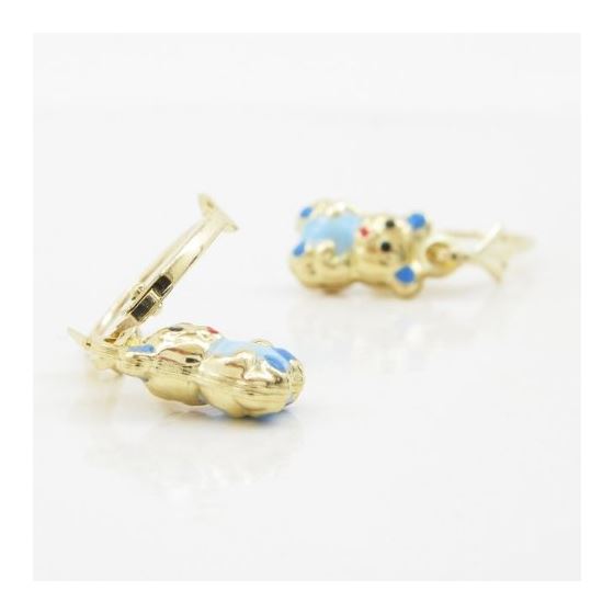 14K Yellow gold Panda chandelier earrings for Children/Kids web477 3