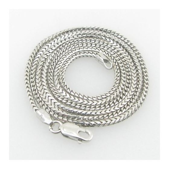 Mens White-Gold Franco Link Chain Length - 20 inches Width - 1.5mm 1