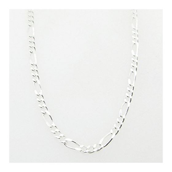 Silver Figaro link chain Necklace BDC63 1