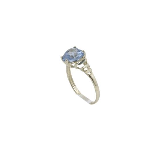 10k Yellow Gold Syntetic blue gemstone ring ajr50 Size: 7.25 1