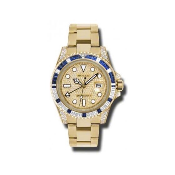 Rolex Watches  GMTMaster II Gold 116758SA pave