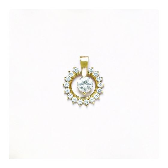 14K Gold Surrounded by Love Pendant with CZ P91