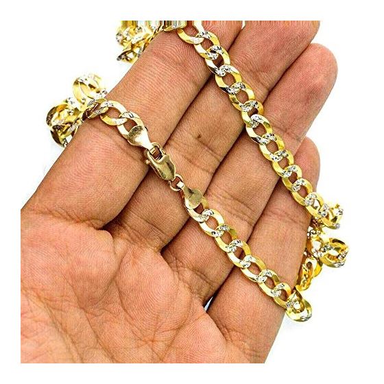 10K Diamond Cut Gold SOLID ITALY CUBAN Chain - 26 Inches Long 6.8MM Wide 3