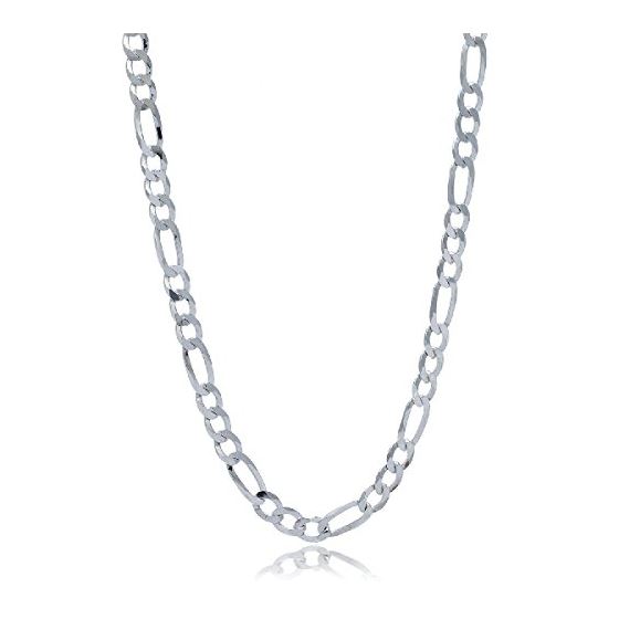 Sterling Silver 8.6 mm Wide Figaro Chain Necklace 1