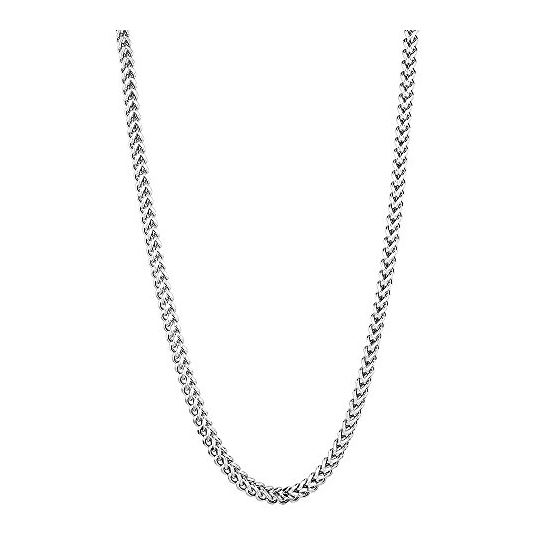 10k White Gold Hollow Franco Chain 7mm Wide Necklace with Lobster Clasp 26 inches long 3