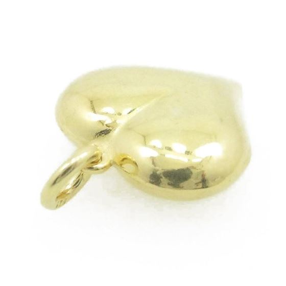 Ladies .925 Italian Sterling Silver yellow heart pendant Length - 18mm Width - 14.5mm 3