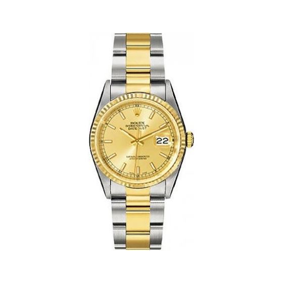 Rolex Oyster Perpetual Datejust Two-Tone 18kt Gold and Steel Mens Watch 116233CO