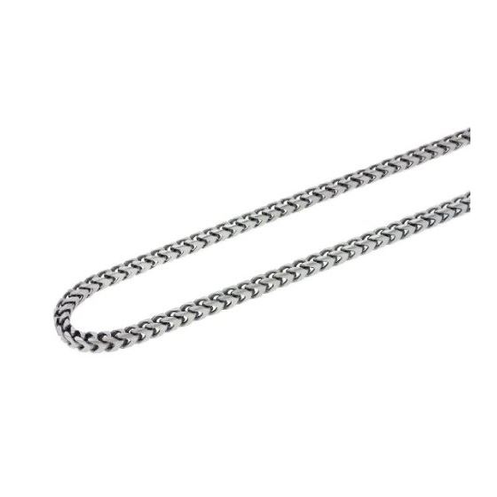 10K WHITE Gold HOLLOW FRANCO Chain - 24 Inches Long 2.1MM Wide