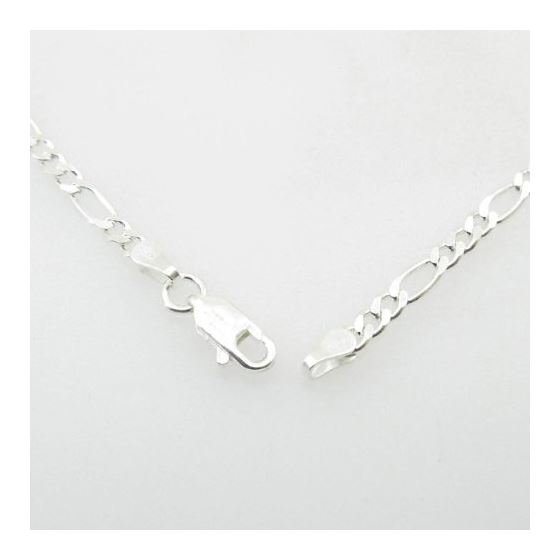Silver Figaro link chain Necklace BDC84 3