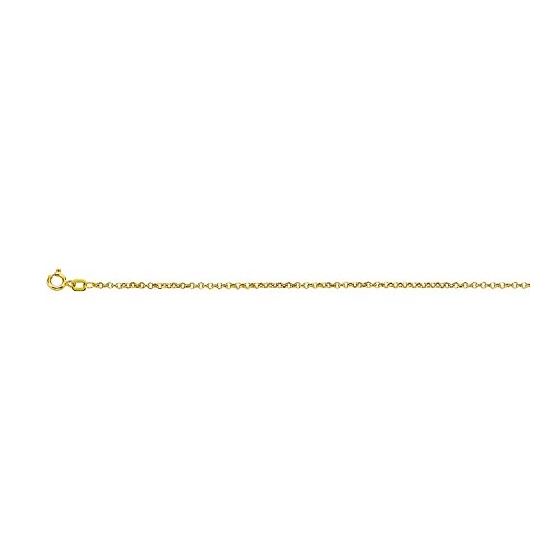 10K 18 inch long Yellow Gold 1.90mm wide Diamond Cut Rolo Chain with Spring Ring Clasp FJ-080R-18