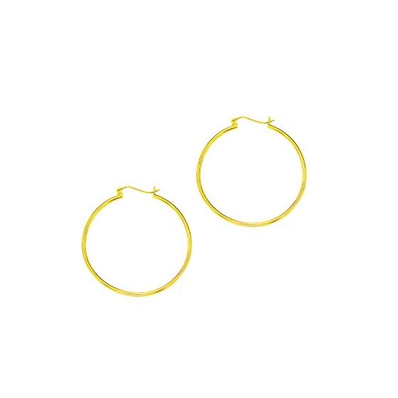 10K Yellow Gold Ladies Hoop Earrings 265LT