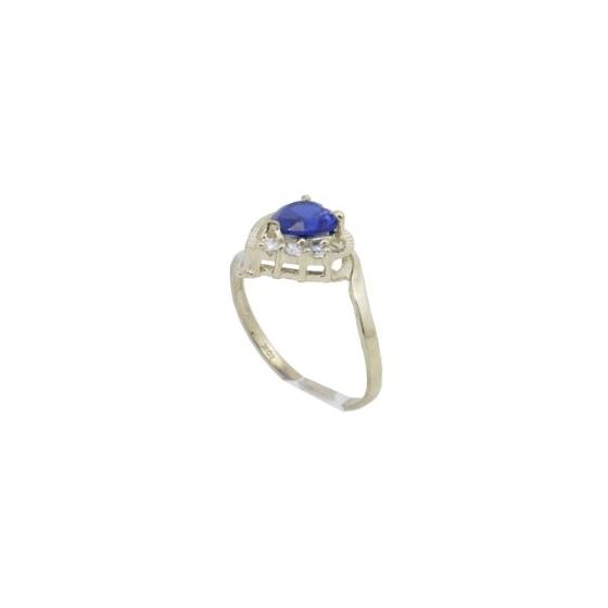 10k Yellow Gold Syntetic blue gemstone ring ajr66 Size: 7 1