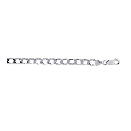 Sterling Silver 5.2 mm Wide Curb Chain 20 Inch Long