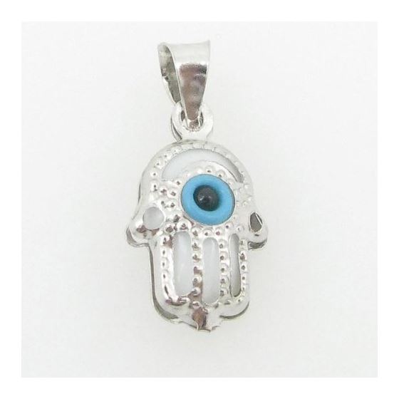 womens bp130 kabbalah evil eye .925 Sterling Silver good luck charm pendant 1