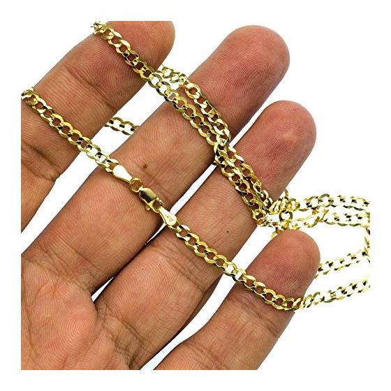 10K YELLOW Gold SOLID ITALY CUBAN Chain - 20 Inches Long 3.7MM Wide 3