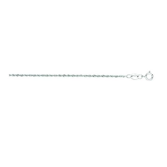 "14K White Gold Light Rope Chain 20"" inches long x1.0mm wide"