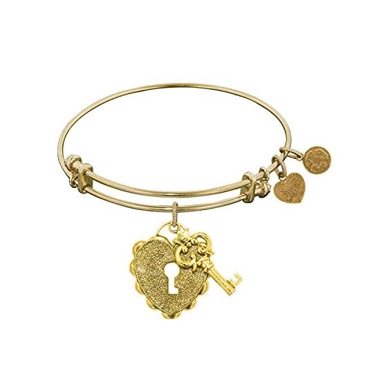 Angelica Ladies Love and Hearts Collection Bangle Charm 7.25 Inches (Adjustable) GEL1216