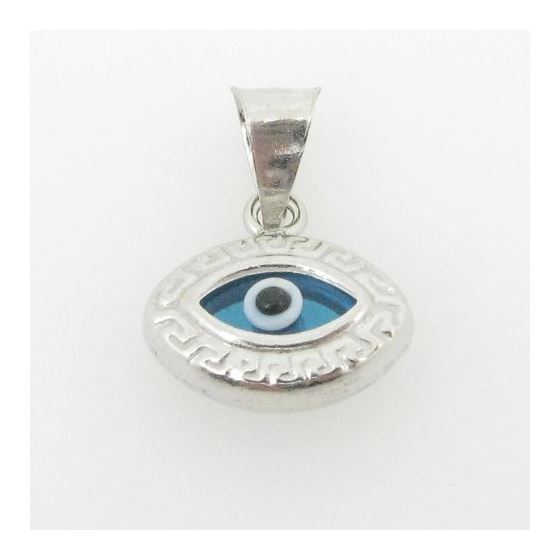 womens bp147 kabbalah evil eye .925 Sterling Silver good luck charm pendant 1