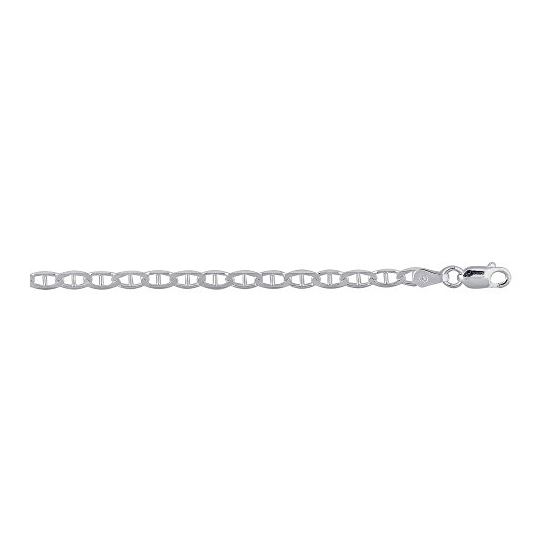 Sterling Silver 3.5 mm Wide Mariner Chain 20 Inch Long