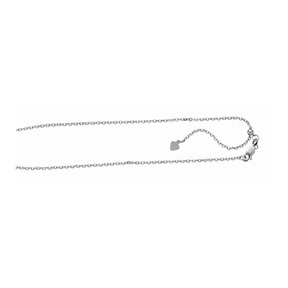 Sterling Silver 1.7 mm Wide Cable Chain 22 Inch Long