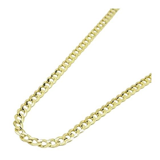 "14k Real Yellow Gold Comfort Cuban Curb Chain 3.6MM Wide Sizes 18""