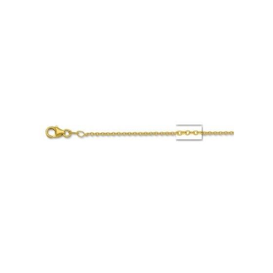 14K Yellow Gold 1.5mm wide Diamond Cut Round Cable Link Chain with Lobster Clasp 1